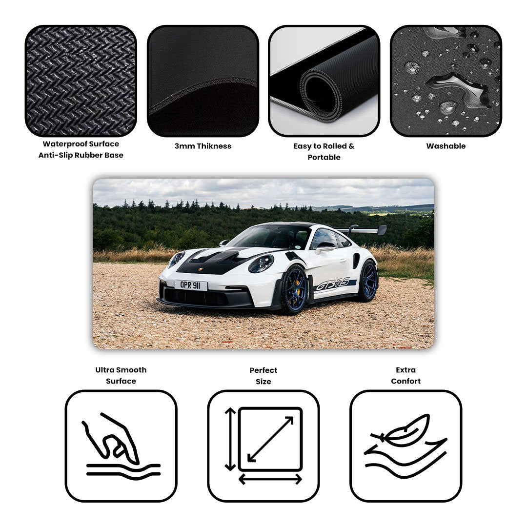 Porsche 911 GT3rs Gaming Desk Mat
