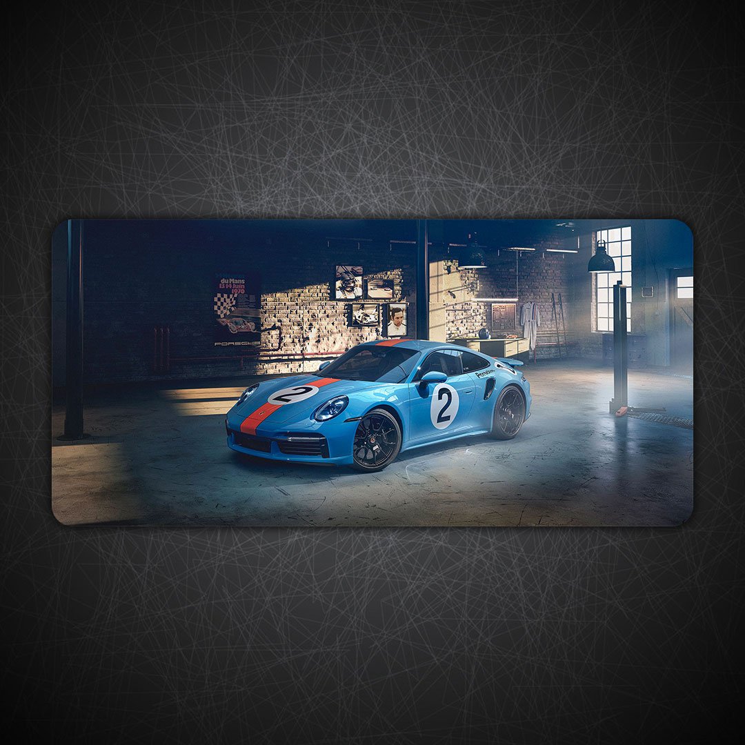Porsche 911 Turbo S Pedro Rodrguez Gaming Desk Mat