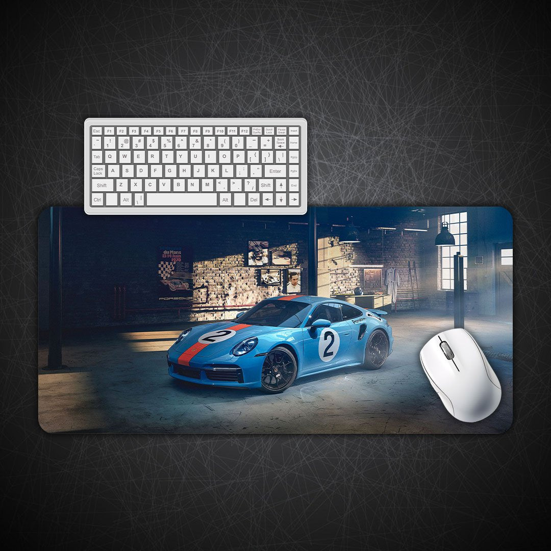 Porsche 911 Turbo S Pedro Rodrguez Gaming Desk Mat