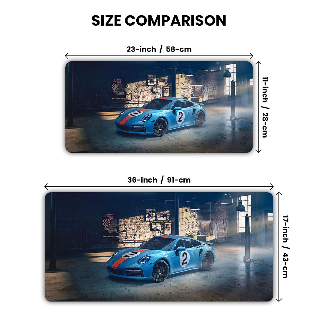 Porsche 911 Turbo S Pedro Rodrguez Gaming Desk Mat