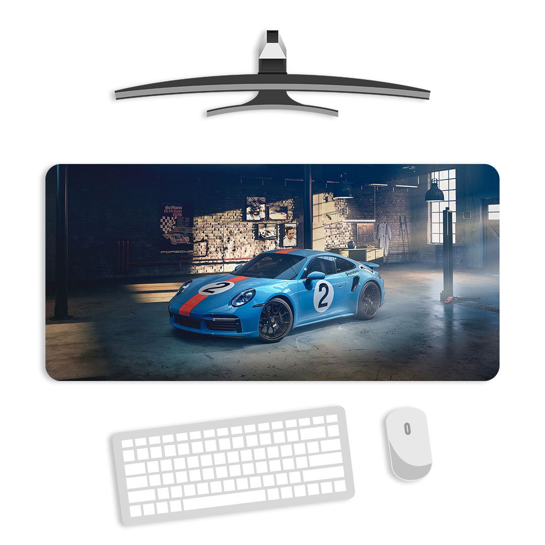 Porsche 911 Turbo S Pedro Rodrguez Gaming Desk Mat