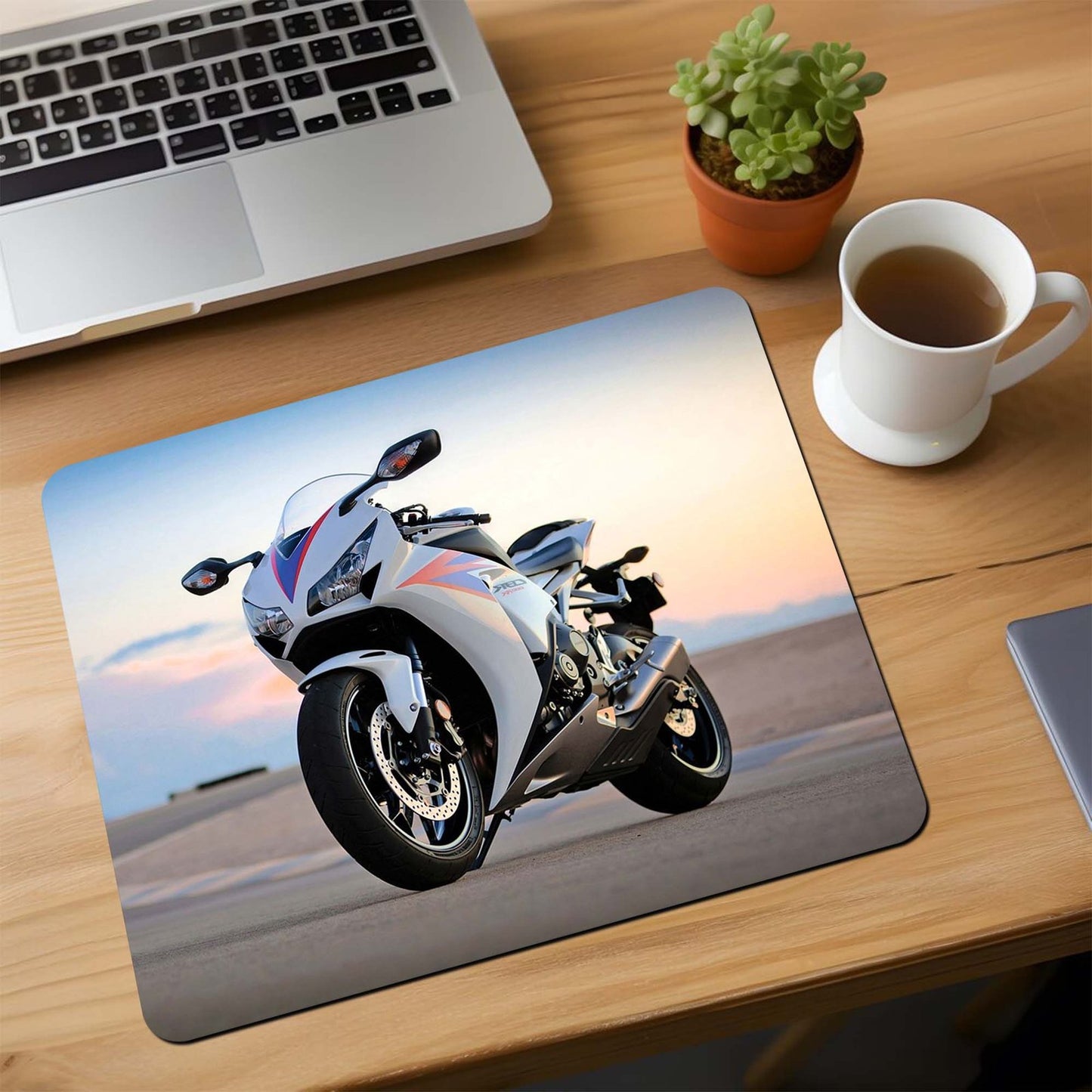Superbike Sunset Pose Mouse Pad