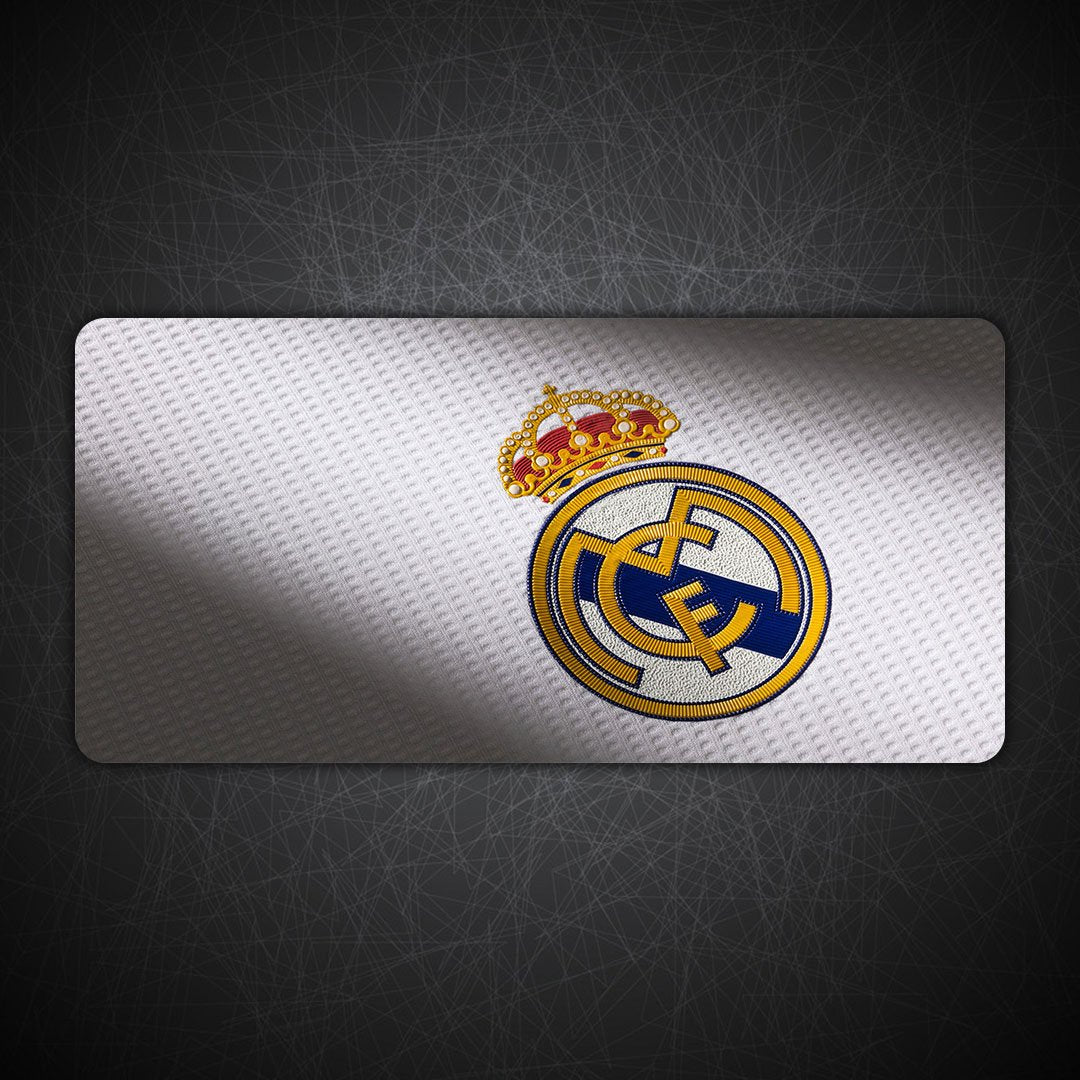 Real Madrid White Theme Gaming Desk Mat