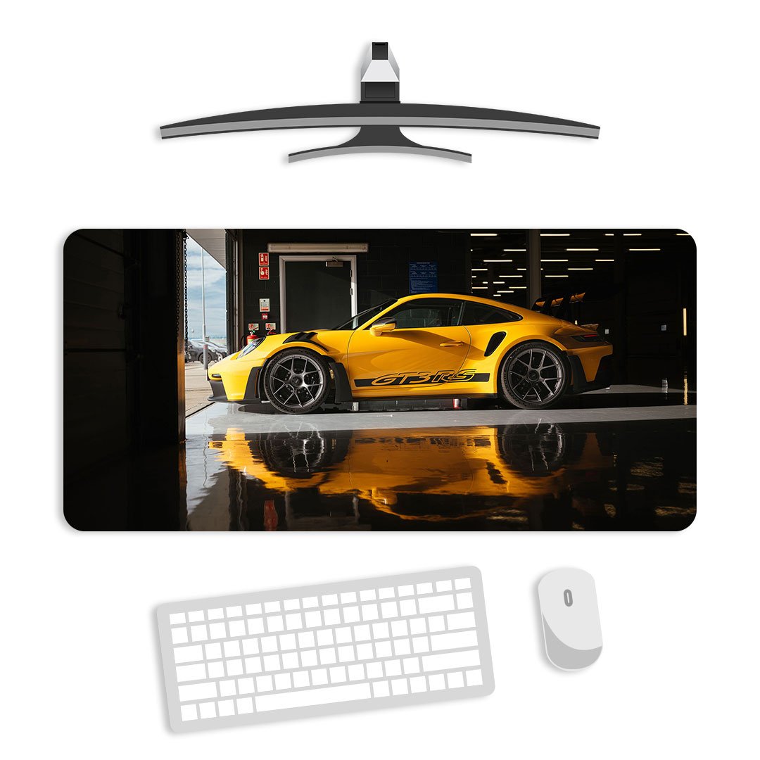 Porsche 911 GT3 RS Weissach Gaming Desk Mat
