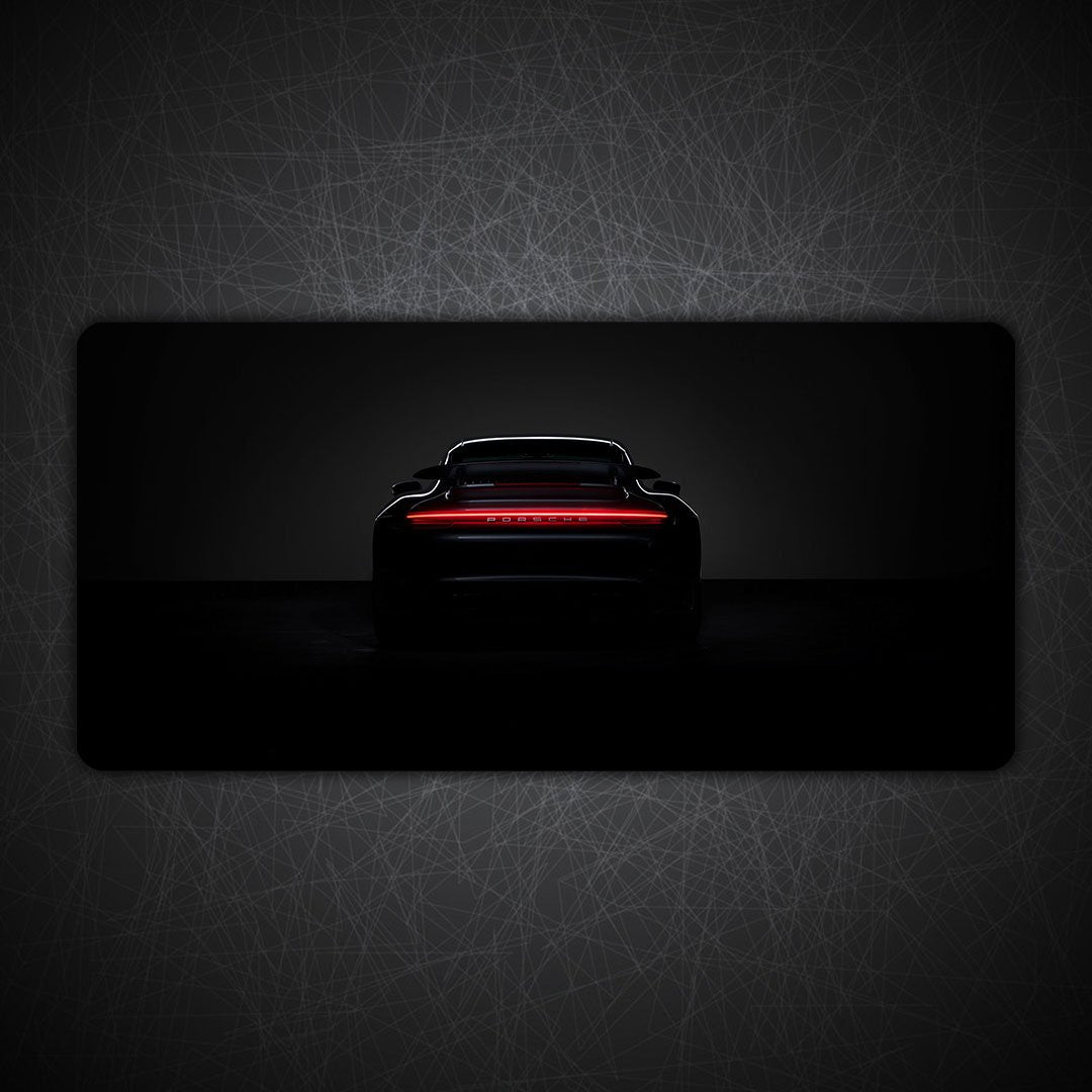 Porsche 911 Turbo Black Gaming Desk Mat