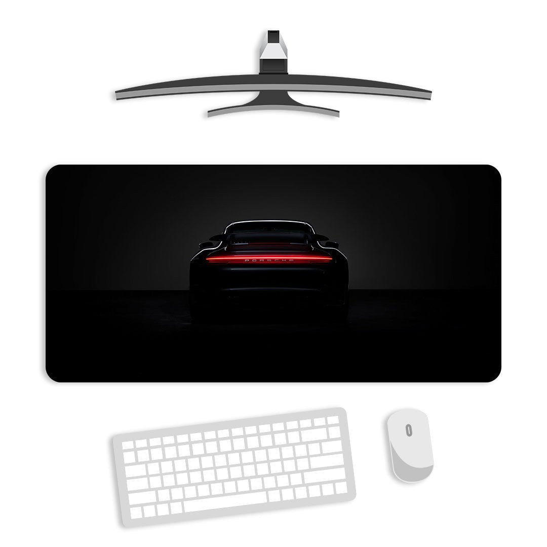 Porsche 911 Turbo Black Gaming Desk Mat
