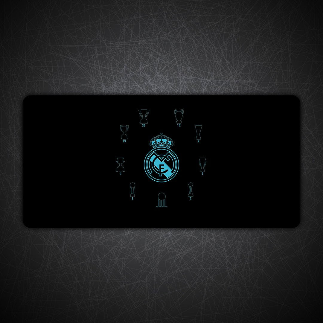 Real Madrid CF Black Gaming Desk Mat