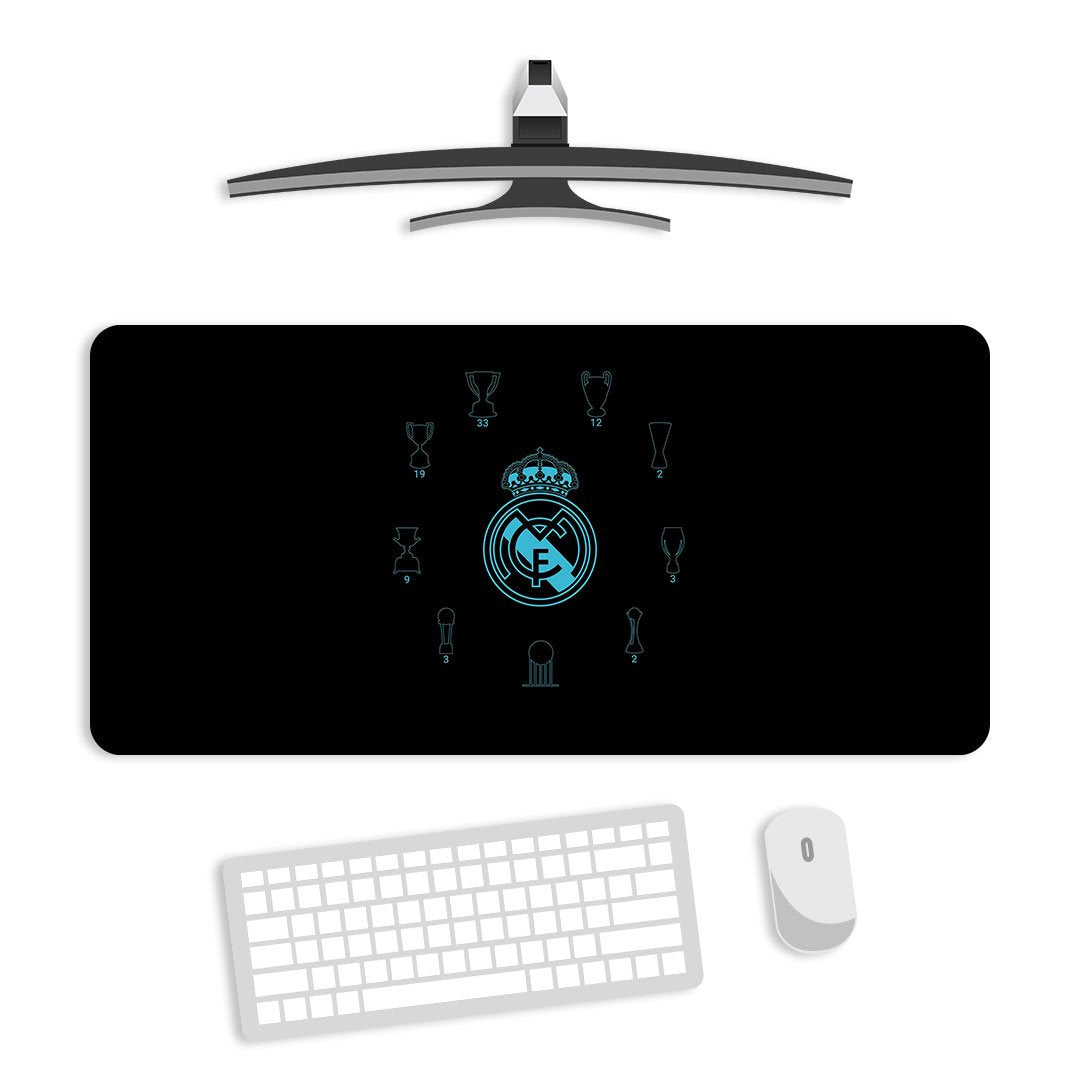 Real Madrid CF Black Gaming Desk Mat