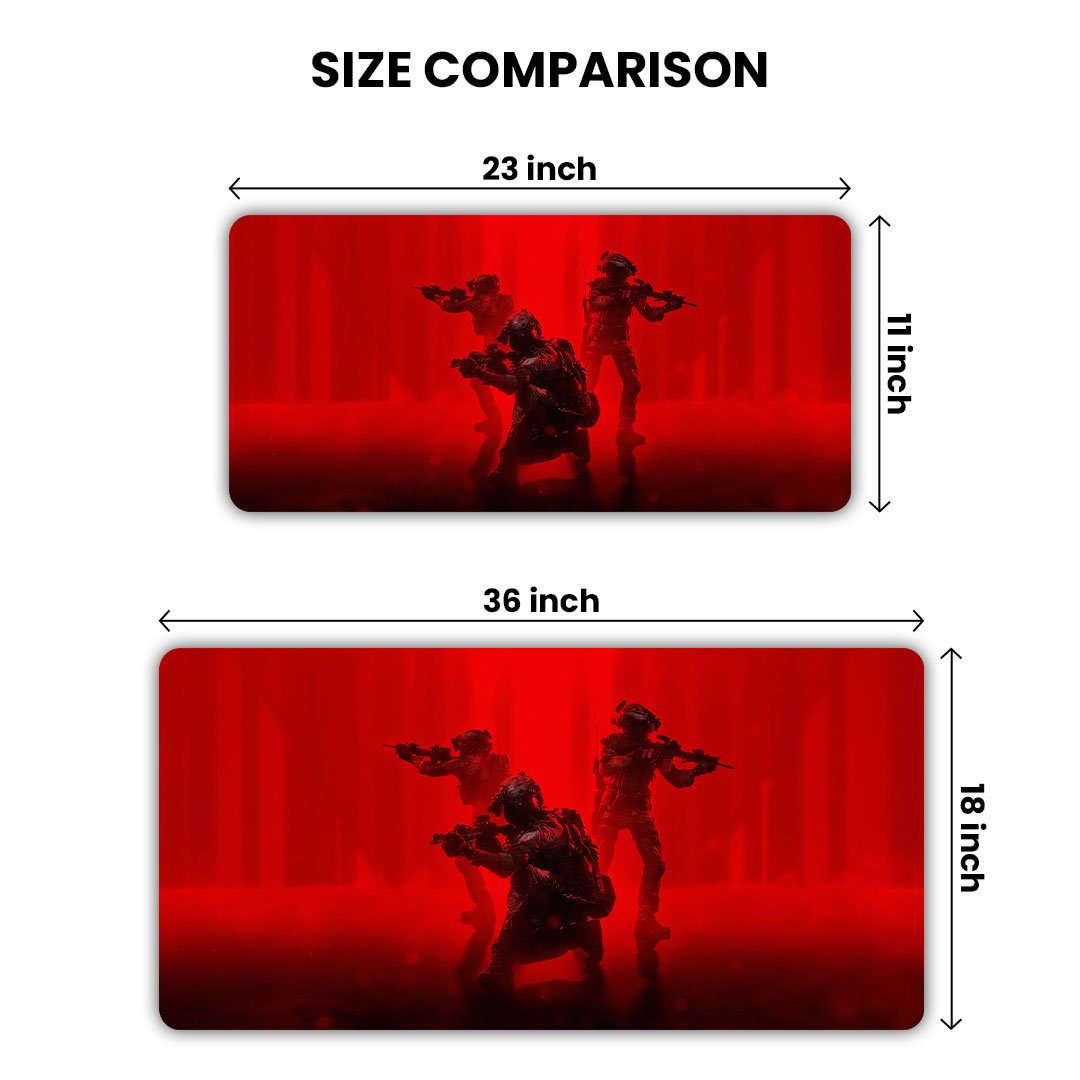 Military Soldier Gaming Desk Mat