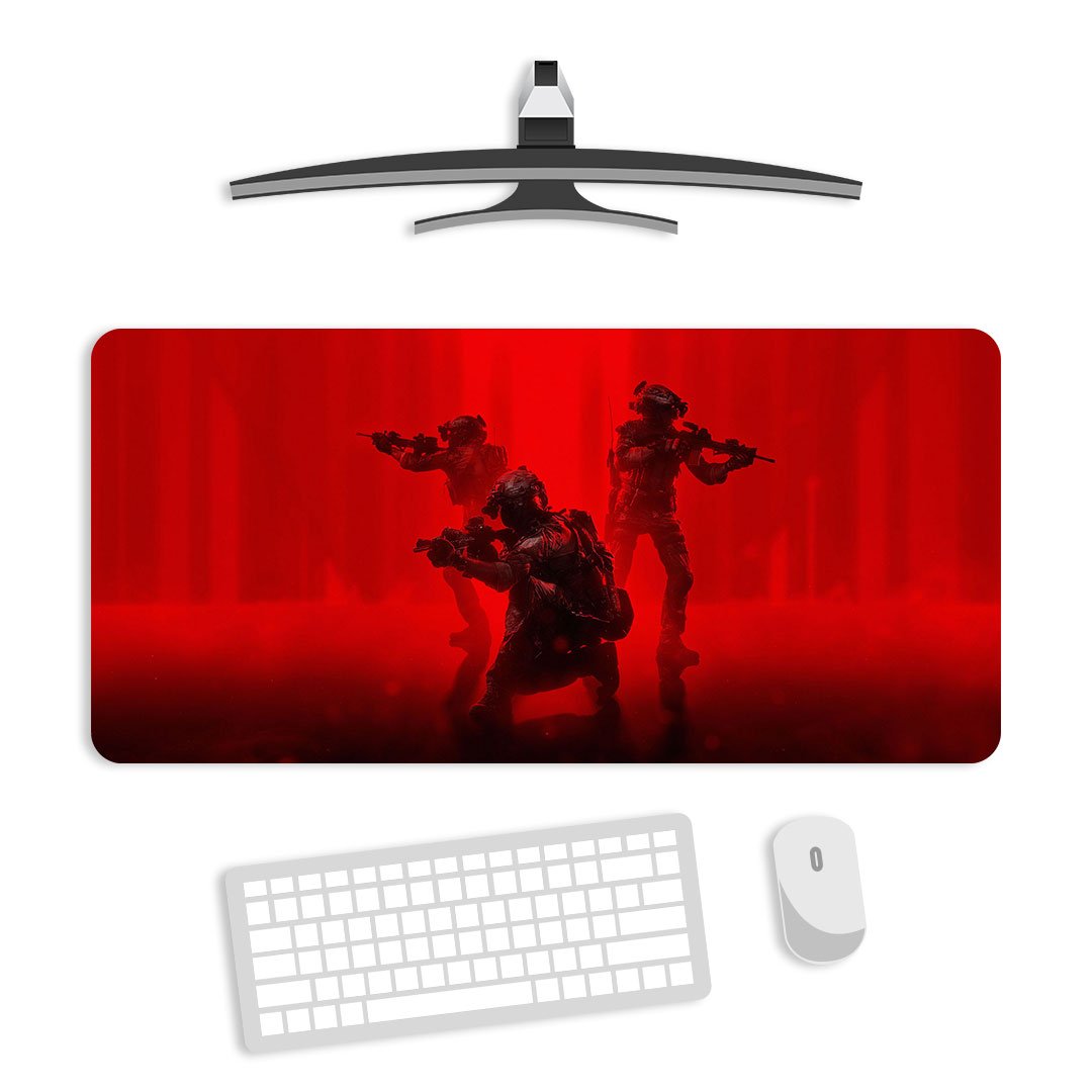 Military Soldier Gaming Desk Mat