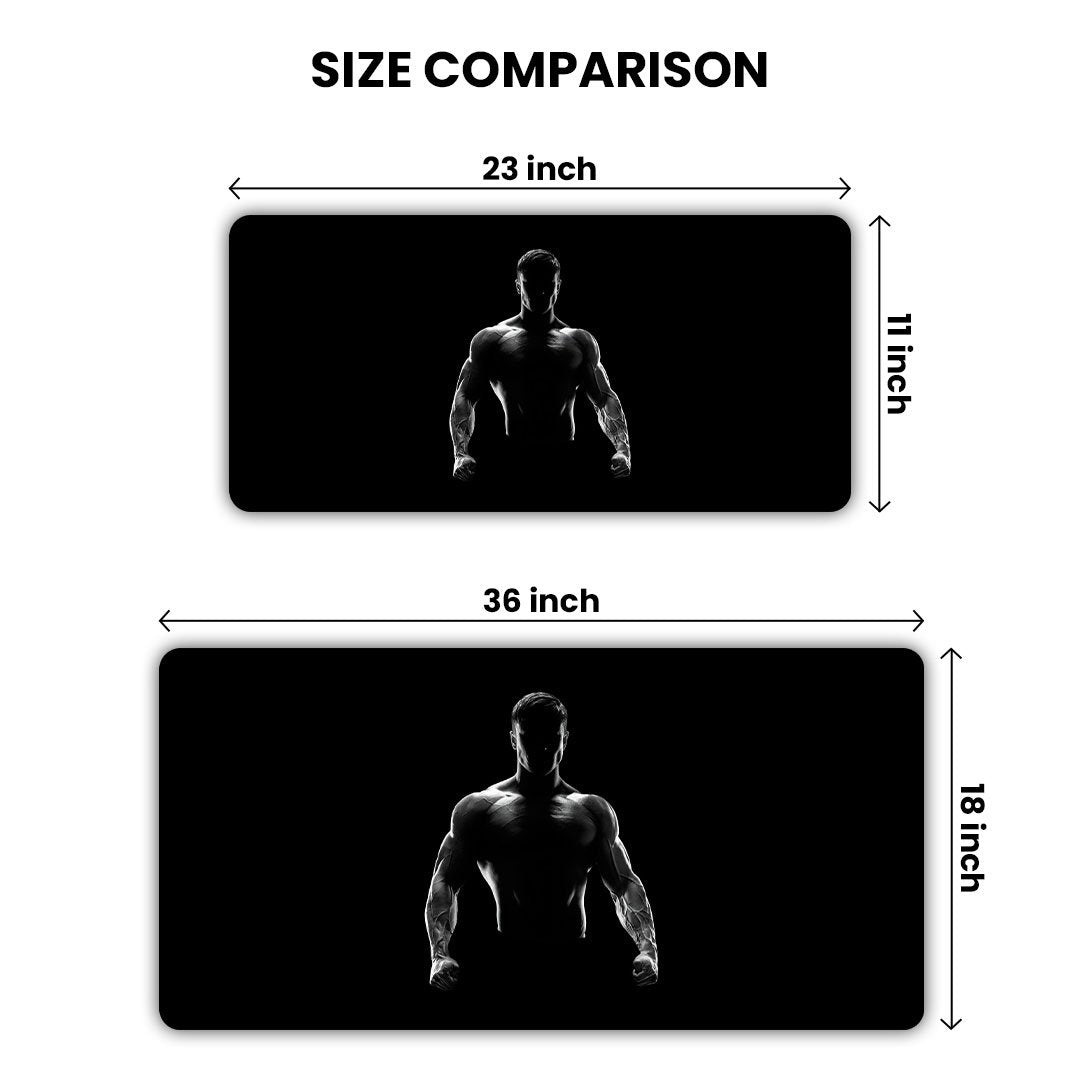Bodybuilder Dark Gaming Desk Mat