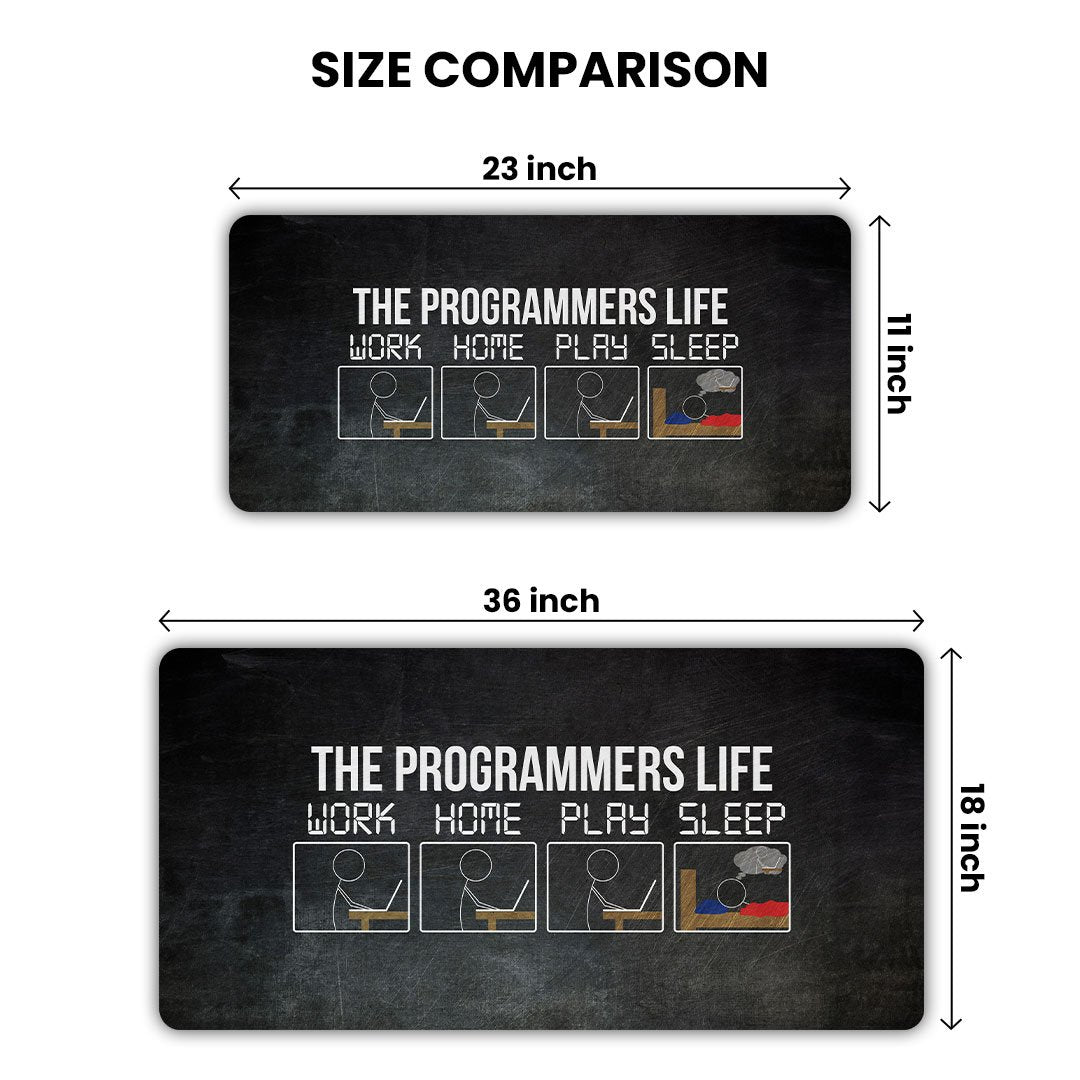 Programmer Life Gaming Desk Mat
