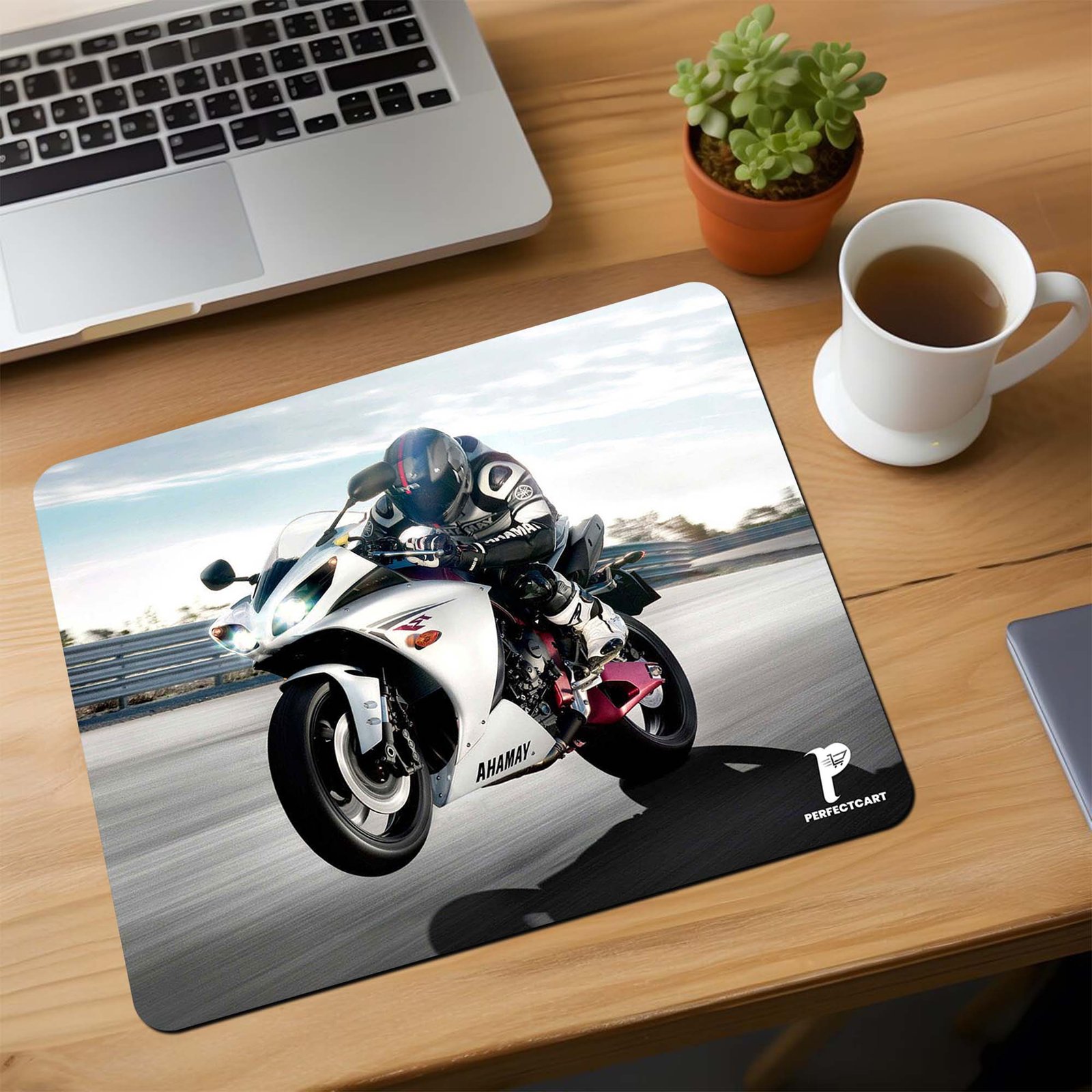 Racing Bike Stunt Mouse Pad