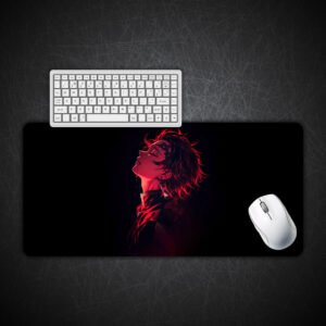 Tanjiro Kamado Pose in Red Desk Mat