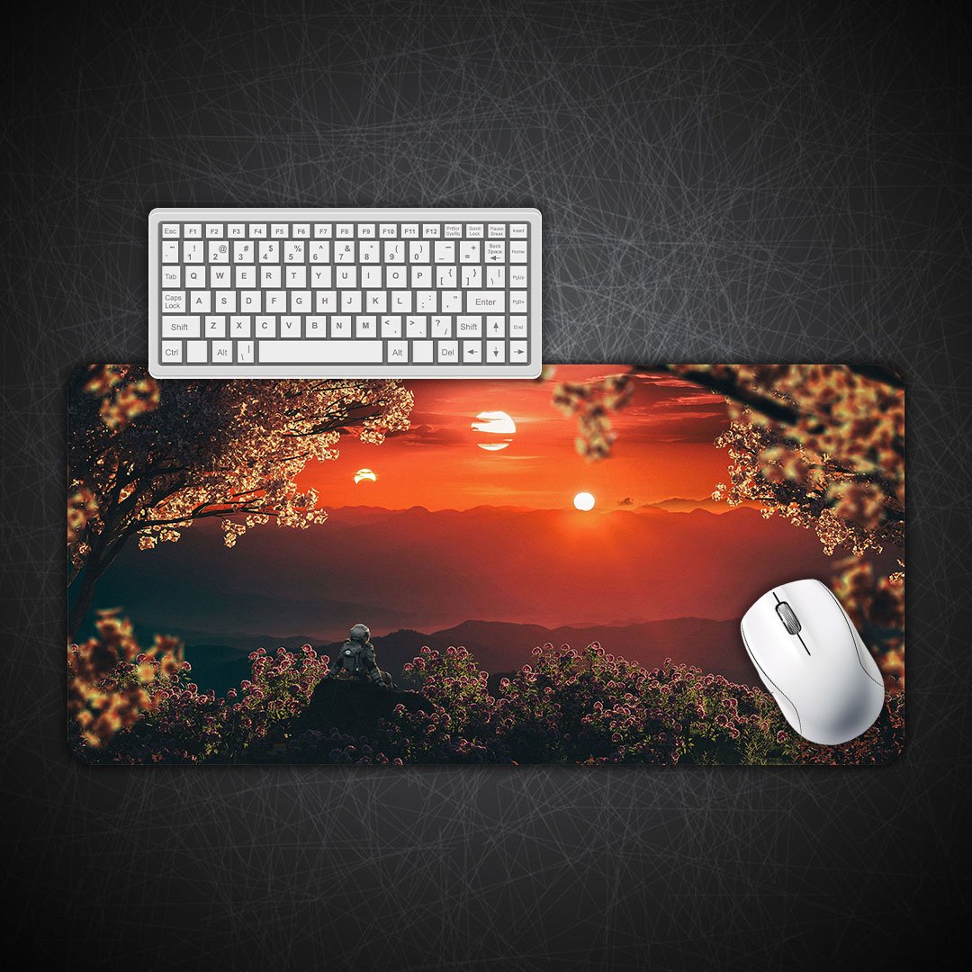 Astronaut Sunset Desk Mat