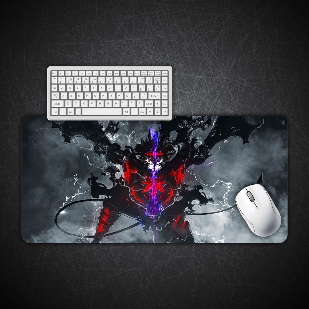 Black Asta Black Desk Mat