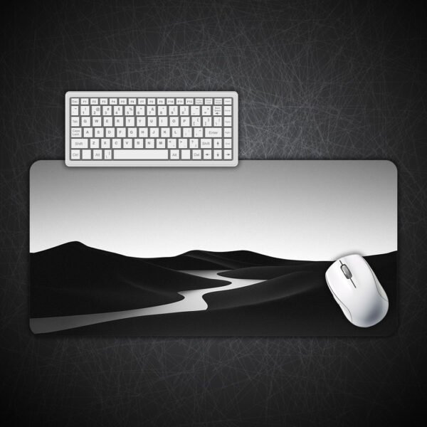 Black and White Landscape Desk Mat