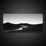 Black and White Landscape Desk Mat