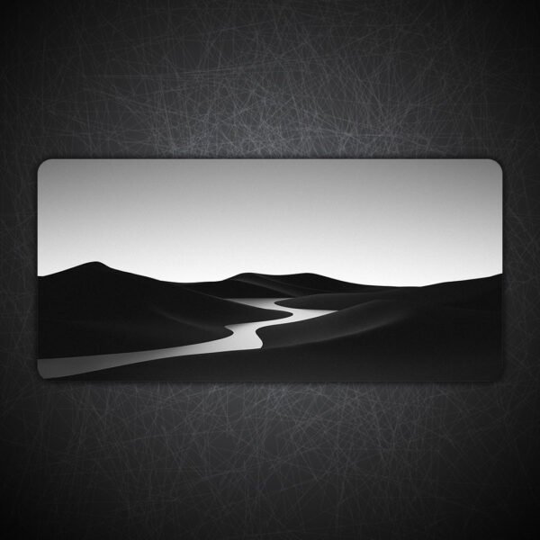 Black and White Landscape Desk Mat