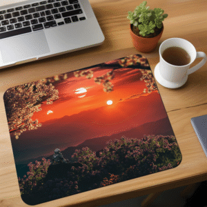 Astronaut Sunset Mouse Pad