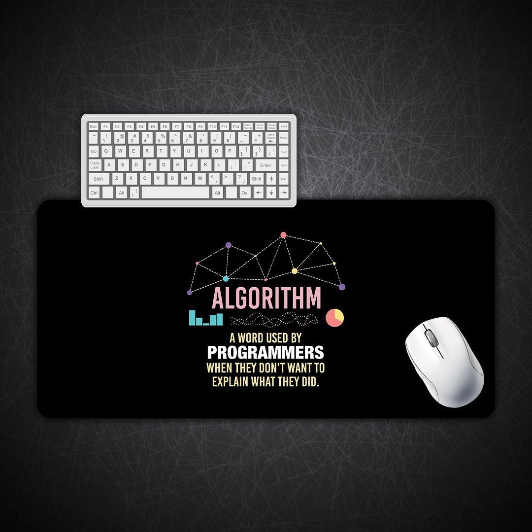 Algorithm Gaming Desk Mat Algorithm Gaming Desk Mat