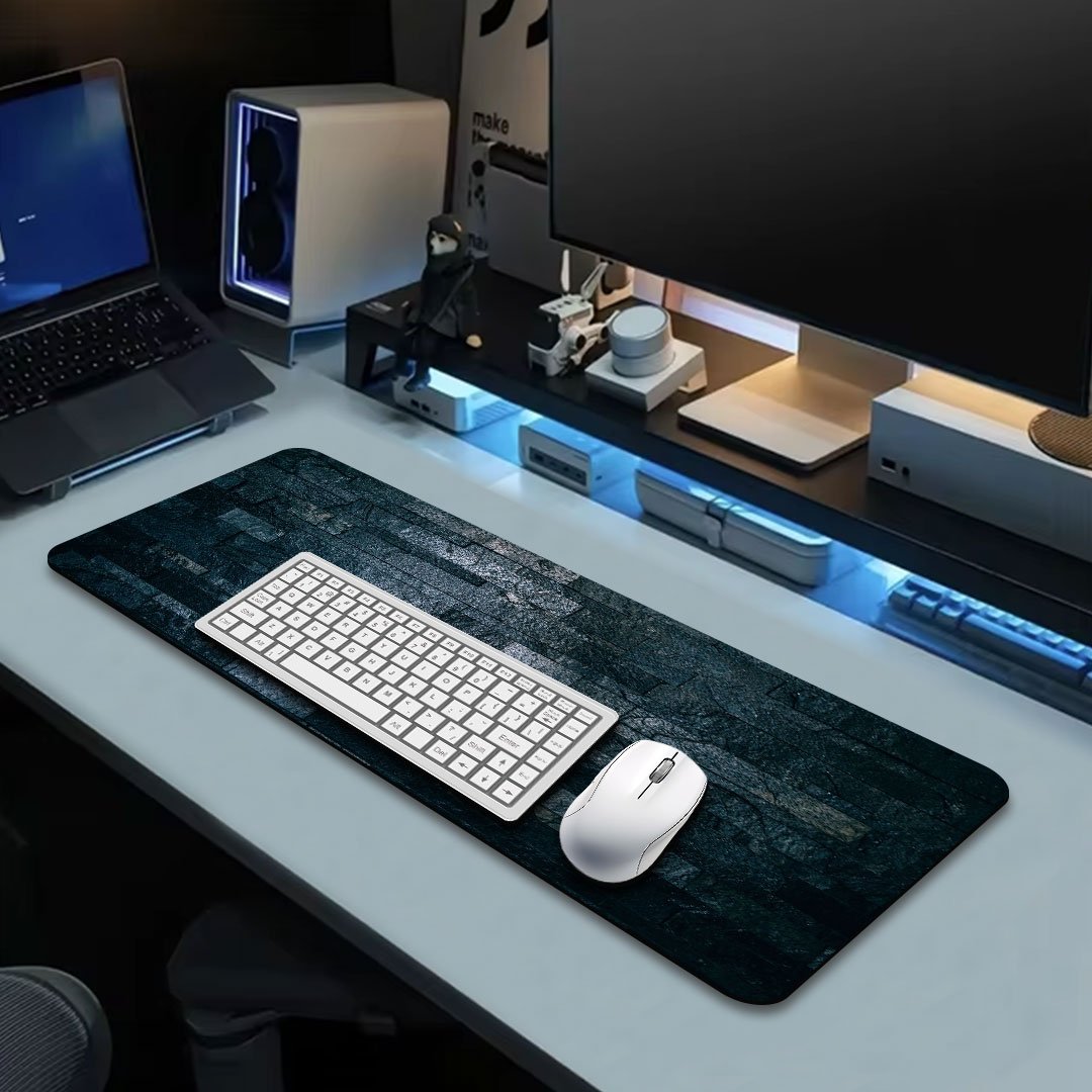 Stone Wall Dark Gaming Desk Mat Stone Wall Dark Gaming Desk Mat
