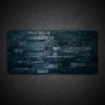 Stone Wall Dark Gaming Desk Mat