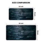 Stone Wall Dark Gaming Desk Mat