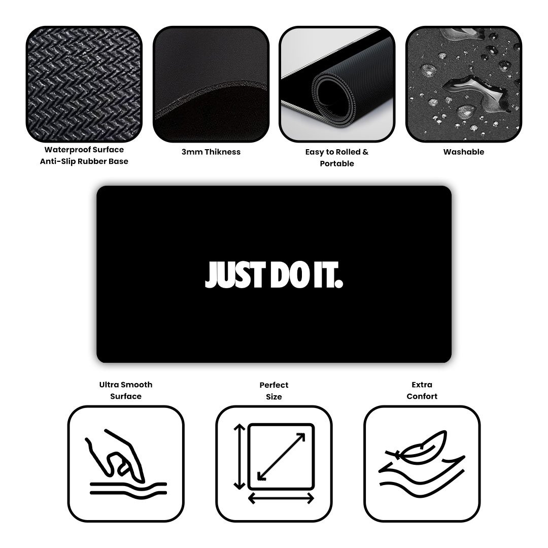 Just Do It Gaming Desk Mat Just Do It Gaming Desk Mat