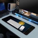 Full Moon Basketball Ring Desk Mat
