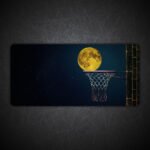 Full Moon Basketball Ring Desk Mat