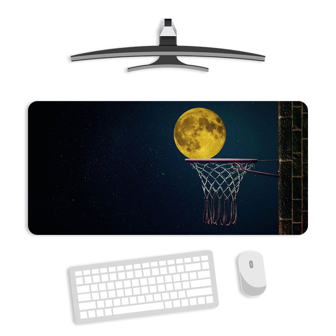 Full Moon Basketball Ring Desk Mat Full Moon Basketball Ring Desk Mat