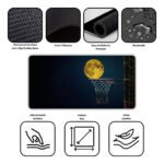 Full Moon Basketball Ring Desk Mat