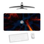 Full Moon Trees Sky View Gaming Desk Mat