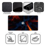Full Moon Trees Sky View Gaming Desk Mat