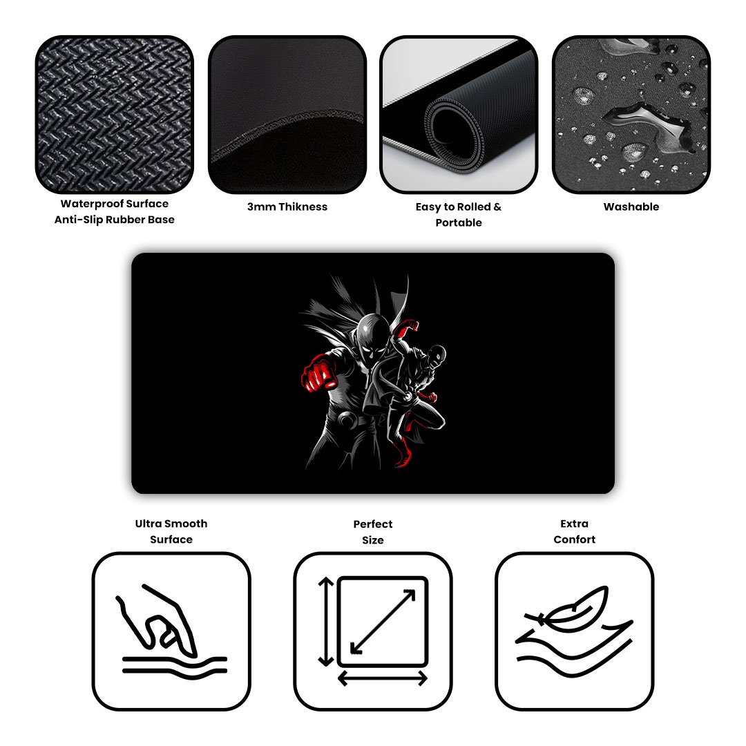 One Punch man Saitama Gaming Desk Mat One Punch man Saitama Gaming Desk Mat