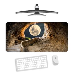 Full Moon cave Steps Path Tunnel Gaming Desk Mat