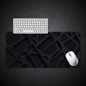 Dark Background Abstract Gaming Desk Mat