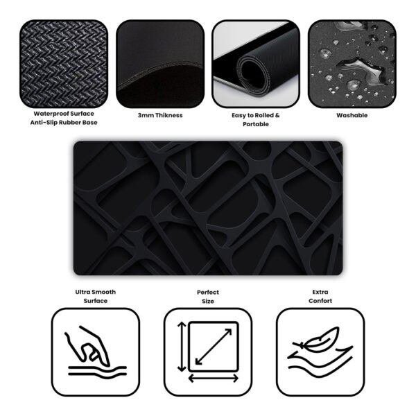 Dark Background Abstract Gaming Desk Mat