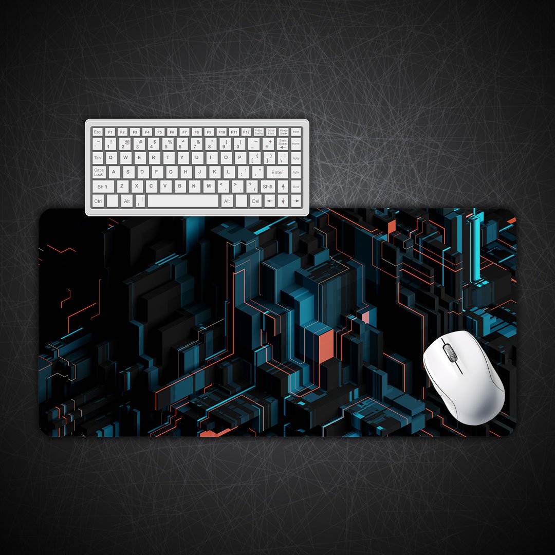 Geometric Abstract Gaming Desk Mat Geometric Abstract Gaming Desk Mat