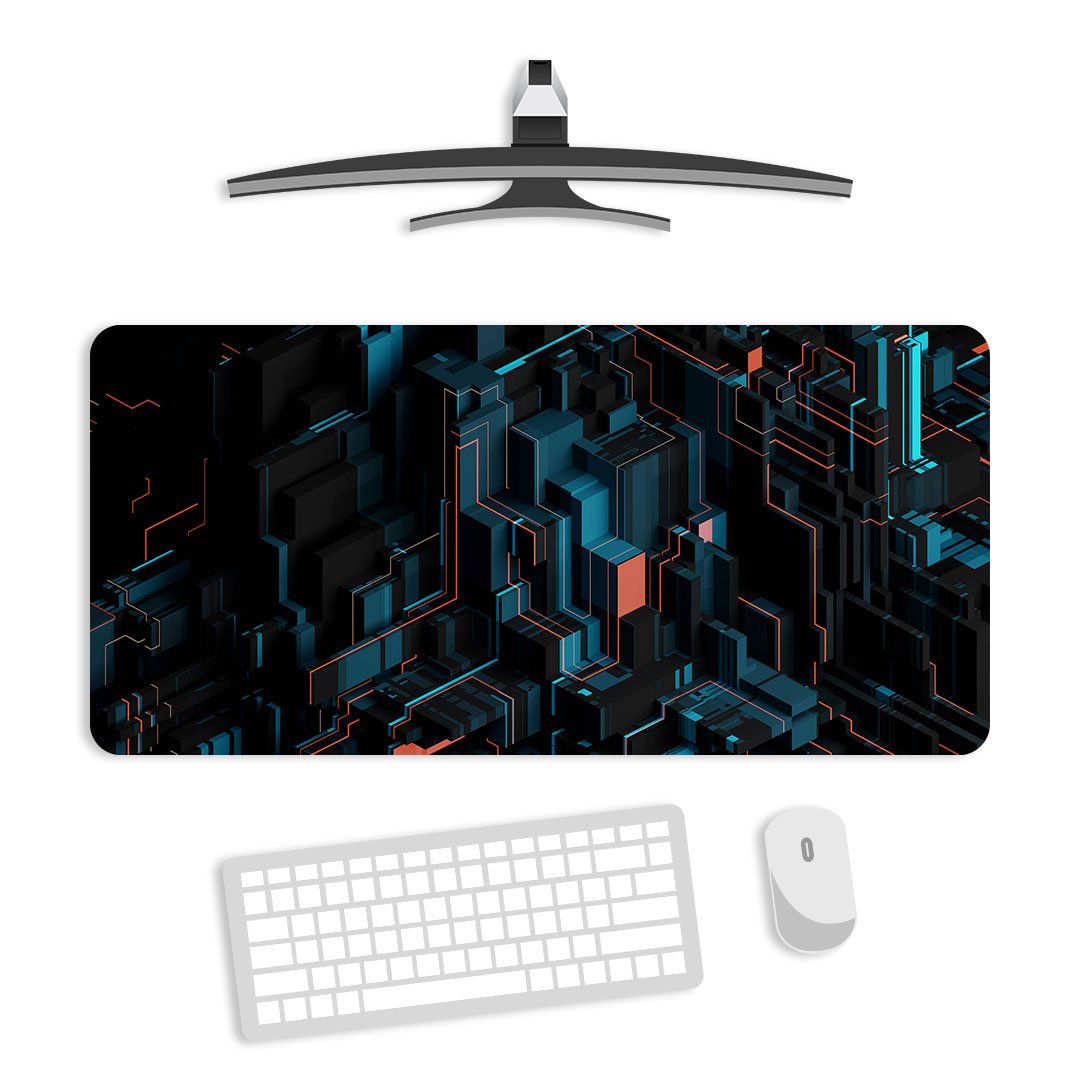 Geometric Abstract Gaming Desk Mat Geometric Abstract Gaming Desk Mat