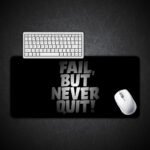 Motivational Dark Theme Gaming Desk Mat