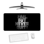 Motivational Dark Theme Gaming Desk Mat