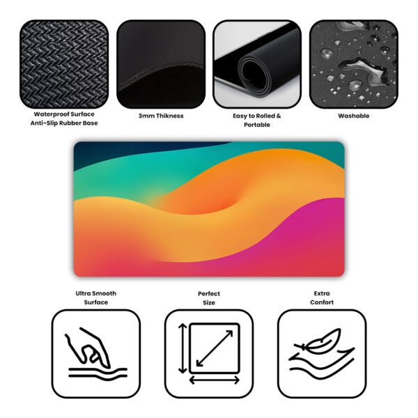 Ipados Colourfull Theme Gaming Desk Mat