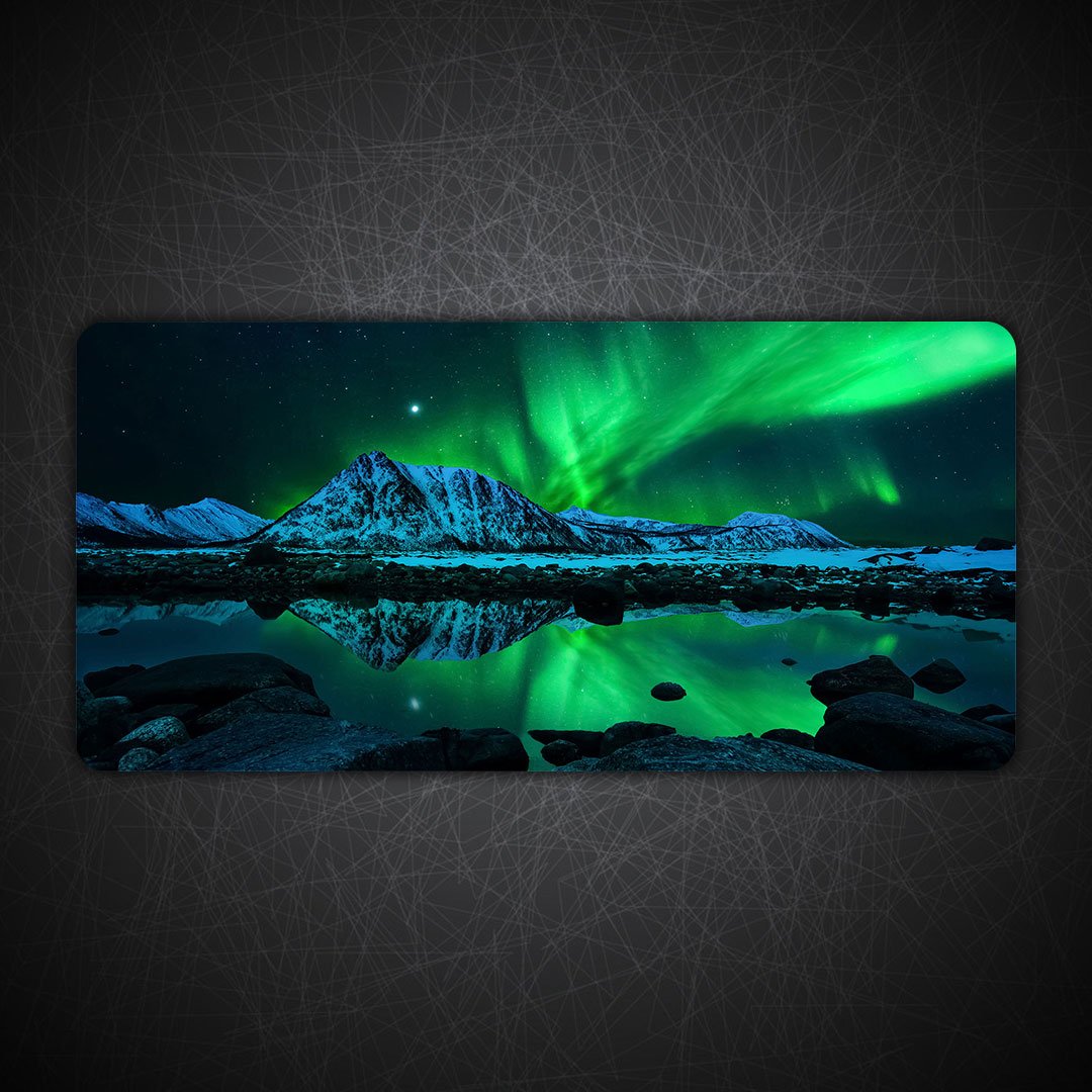 Aurora Borealis Northern lights Gaming Desk Mat Aurora Borealis Northern lights Gaming Desk Mat