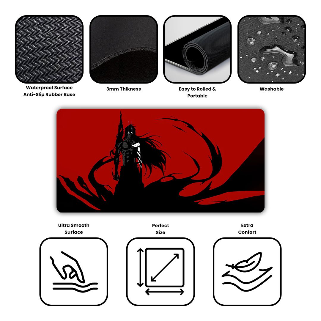 Ichigo Kurosaki Gaming Desk Mat Ichigo Kurosaki Gaming Desk Mat