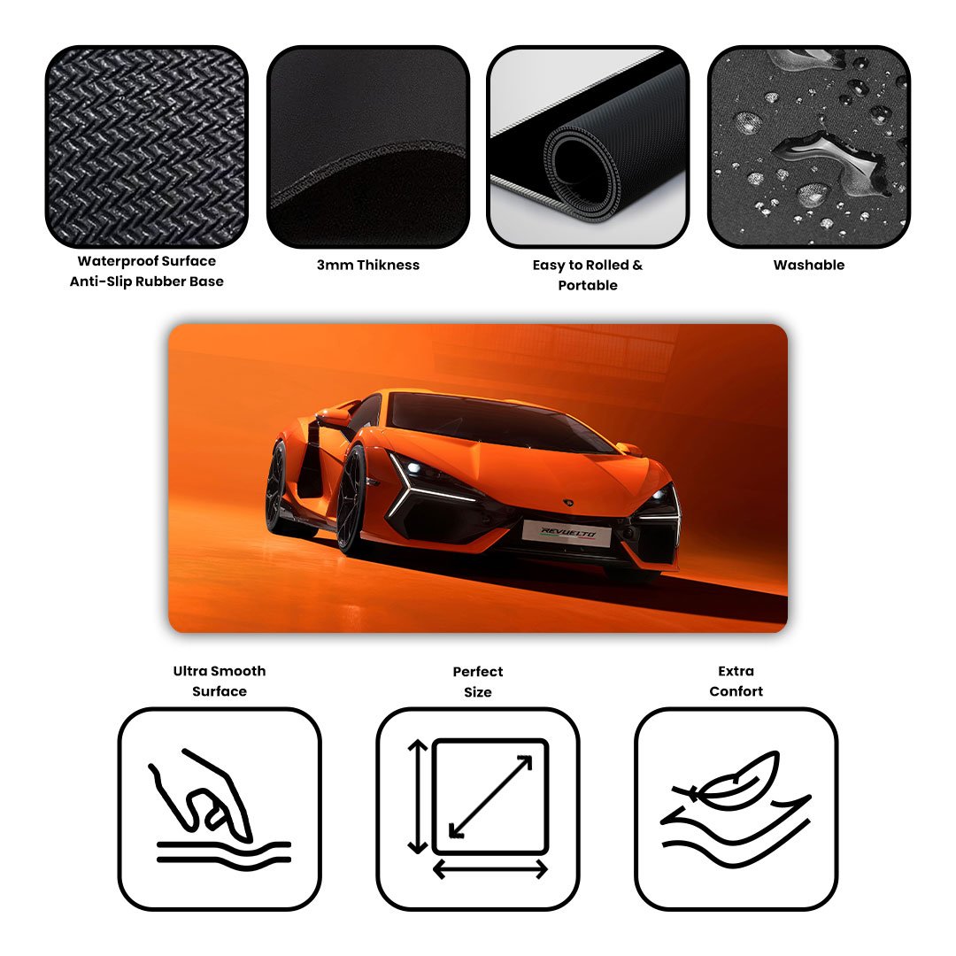 Lamborghini Gaming Desk Mat Lamborghini Gaming Desk Mat