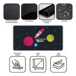 Spacecraft Rocket Planet Stars Gaming Desk Mat