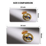 Real Madrid White Theme Gaming Desk Mat