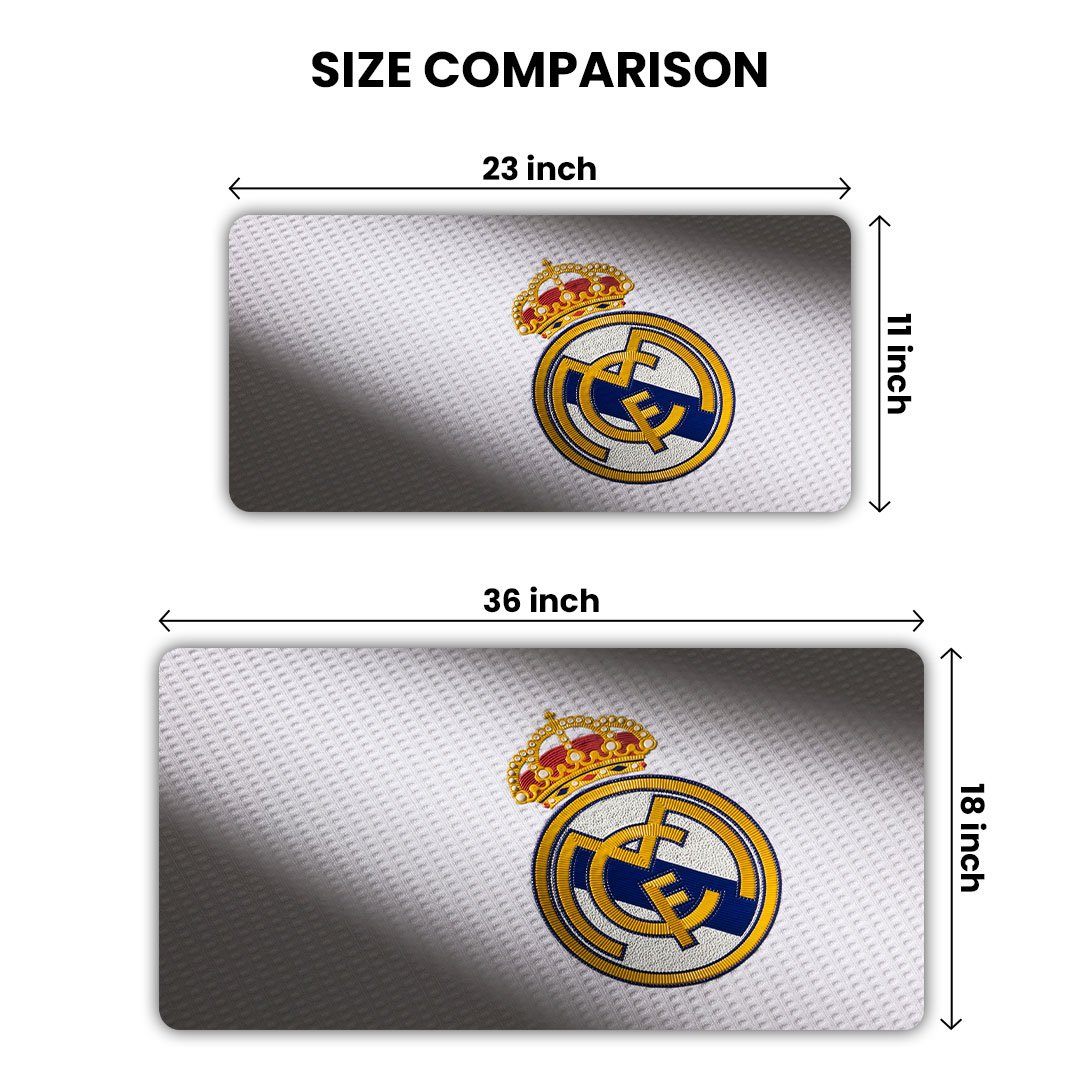 Real Madrid White Theme Gaming Desk Mat Real Madrid White Theme Gaming Desk Mat